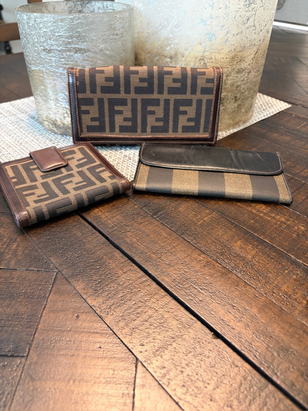 Fendi Brown and Tan wallet bundle